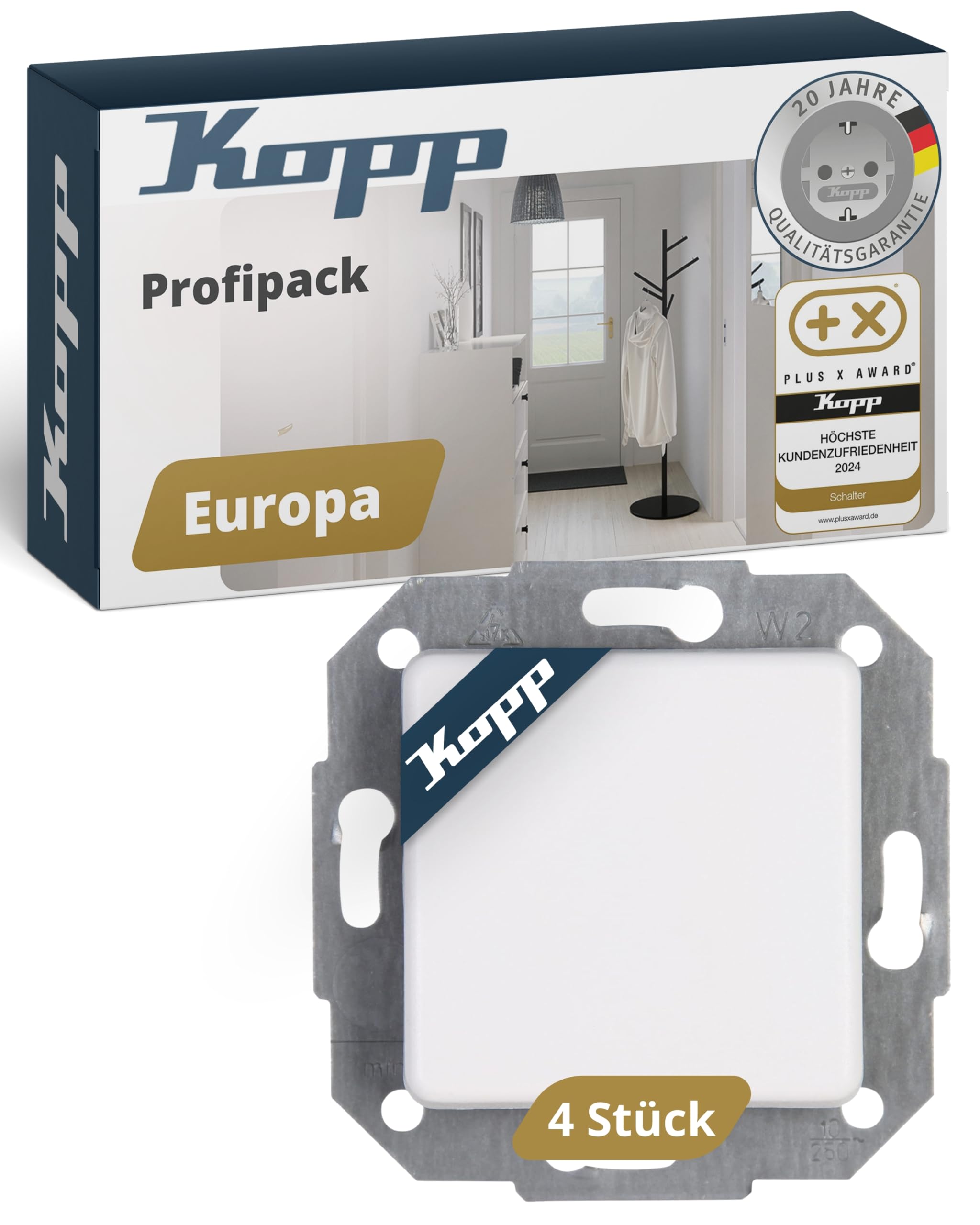 kopp-europa-universalschalter-arktis-wei-4er-set-wechselschalter-unterputz-10ax image 1