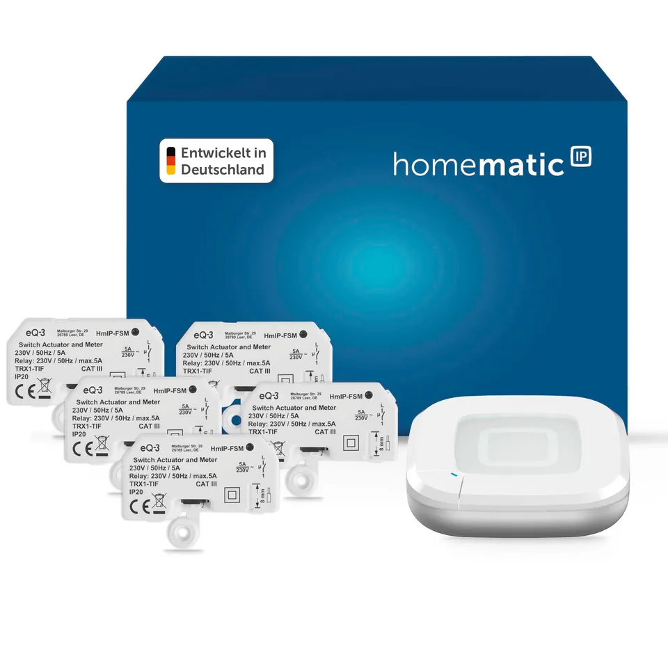 homematic-ip-access-point-2-5x-schalt-mess-aktor-unterputz-starter-set image 1