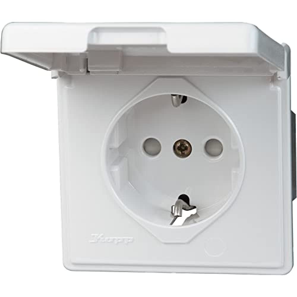 kopp-vision-steckdose-2-fach-118320087-stahl-16a-250v-ip20 image 4