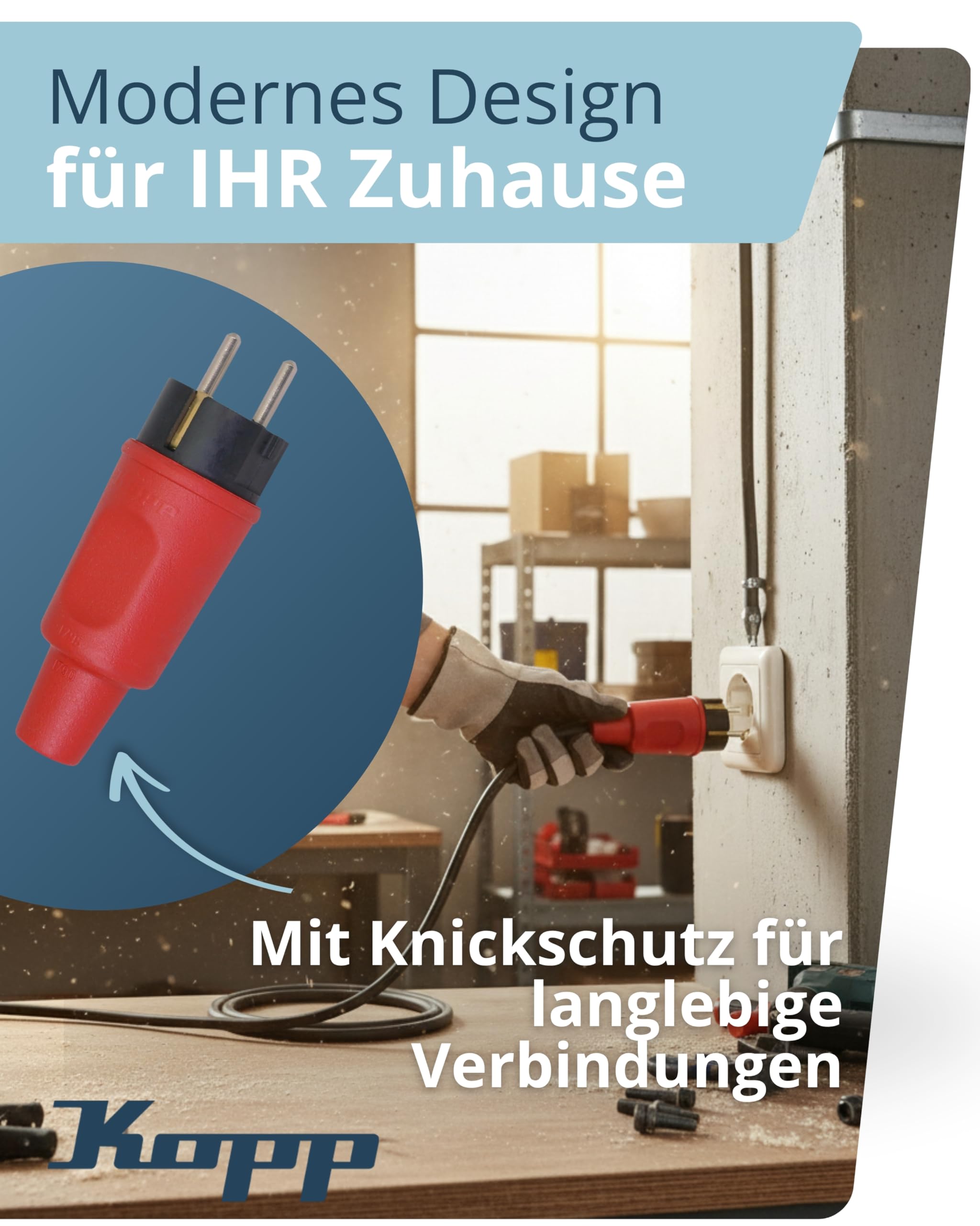 kopp-schutzkontakt-vollgummistecker-rot-ip44-16a-bruchfest-mit-knickschutz image 3