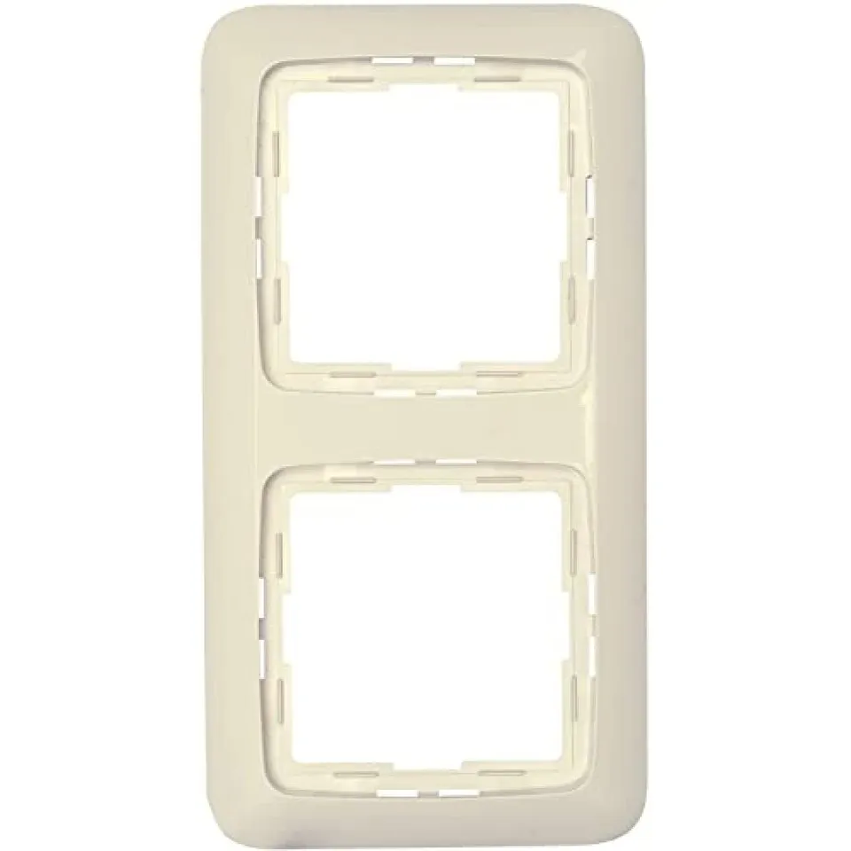 kopp-rivo-abdeckrahmen-2-fach-creme-wei-gl-nzend image 1