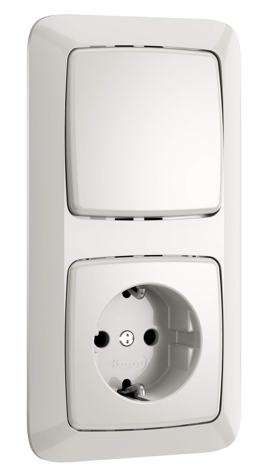 kopp-rivo-abdeckrahmen-1-fach-creme-wei-hochglanz image 3