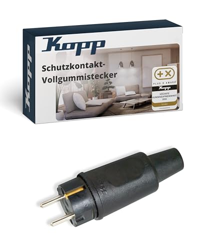 kopp-schutzkontakt-vollgummistecker-schwarz-ip44-16a-250v image 7