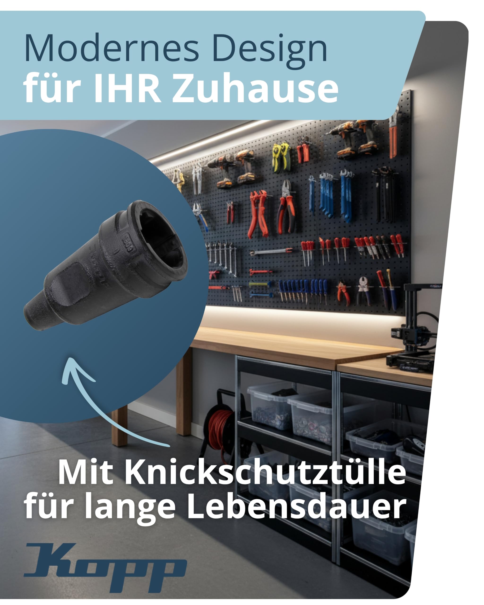 kopp-schutzkontakt-gummikupplung-schwarz-16a-250v-ip20 image 3