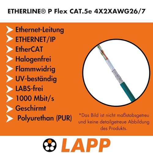 lapp-etherline-p-flex-cat-5e-4x2x26-awg-ethernet-leitung-lan-kabel-10m image 5