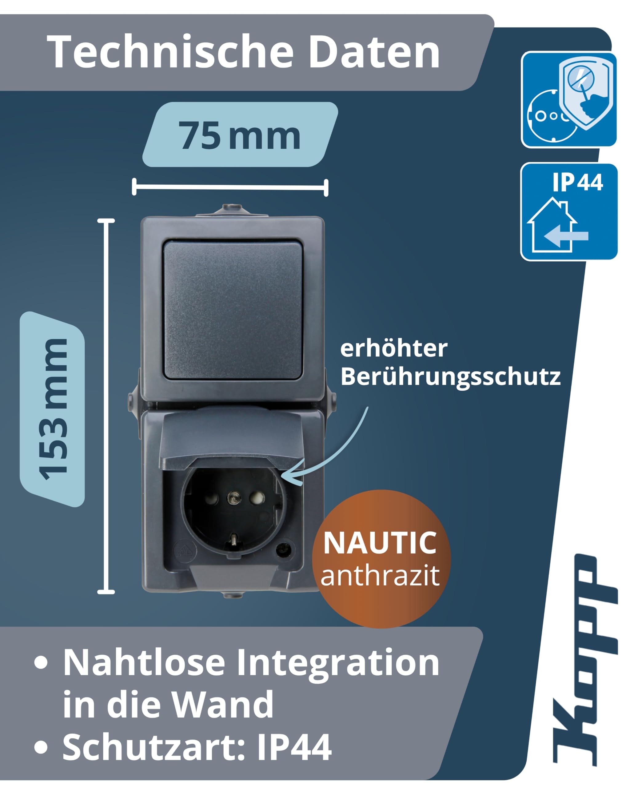 kopp-nautic-wechselschalter-steckdosen-kombination-anthrazit-ip44 image 2