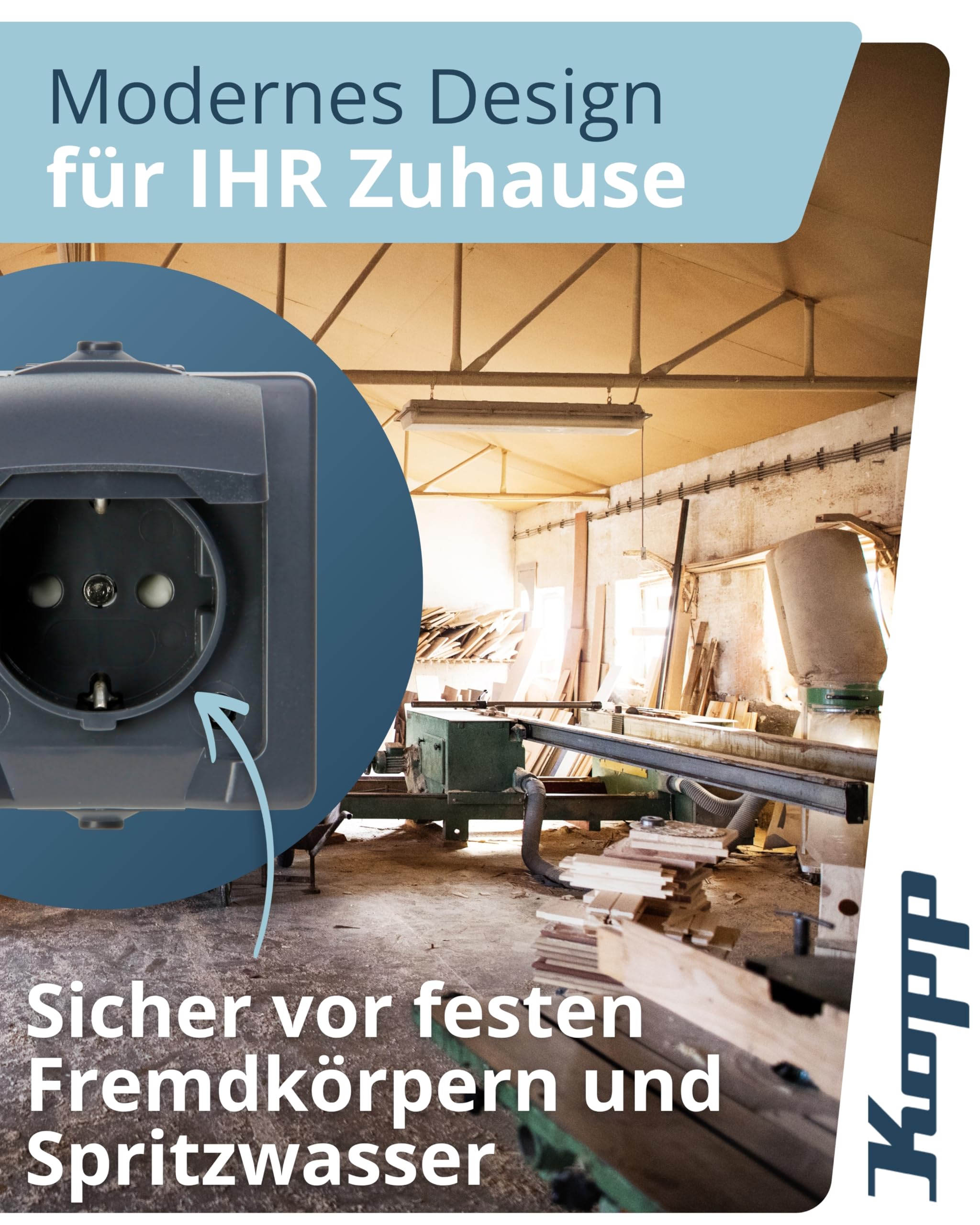 kopp-nautic-schutzkontakt-steckdose-1-fach-aufputz-ip44-anthrazit-mit-klappdecke image 3