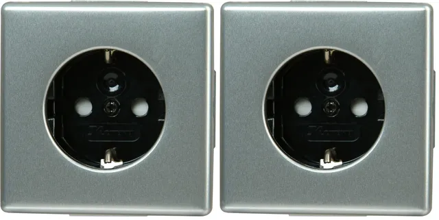 kopp-vision-schutzkontakt-steckdose-ber-hrungsschutz-stahlfarben-2er-pack-112720 image 1