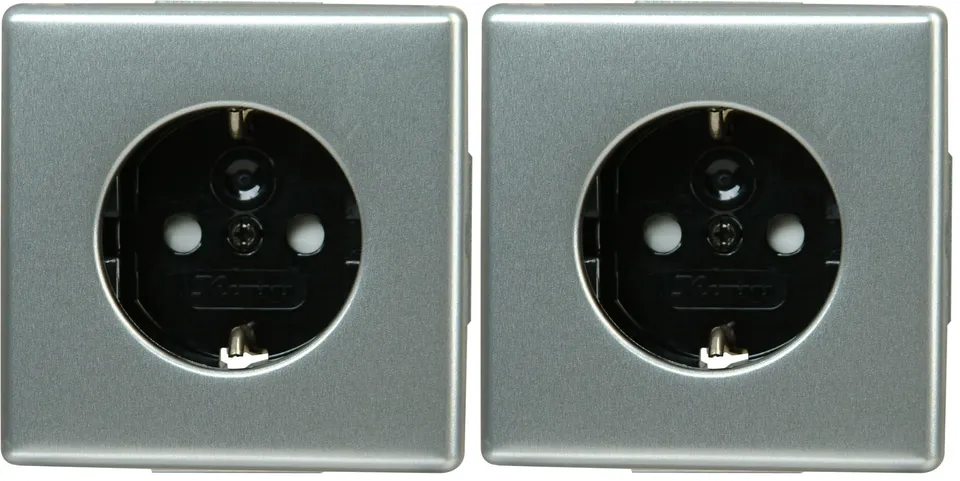 kopp-vision-schutzkontakt-steckdose-ber-hrungsschutz-stahlfarben-2er-pack-112720 image 1