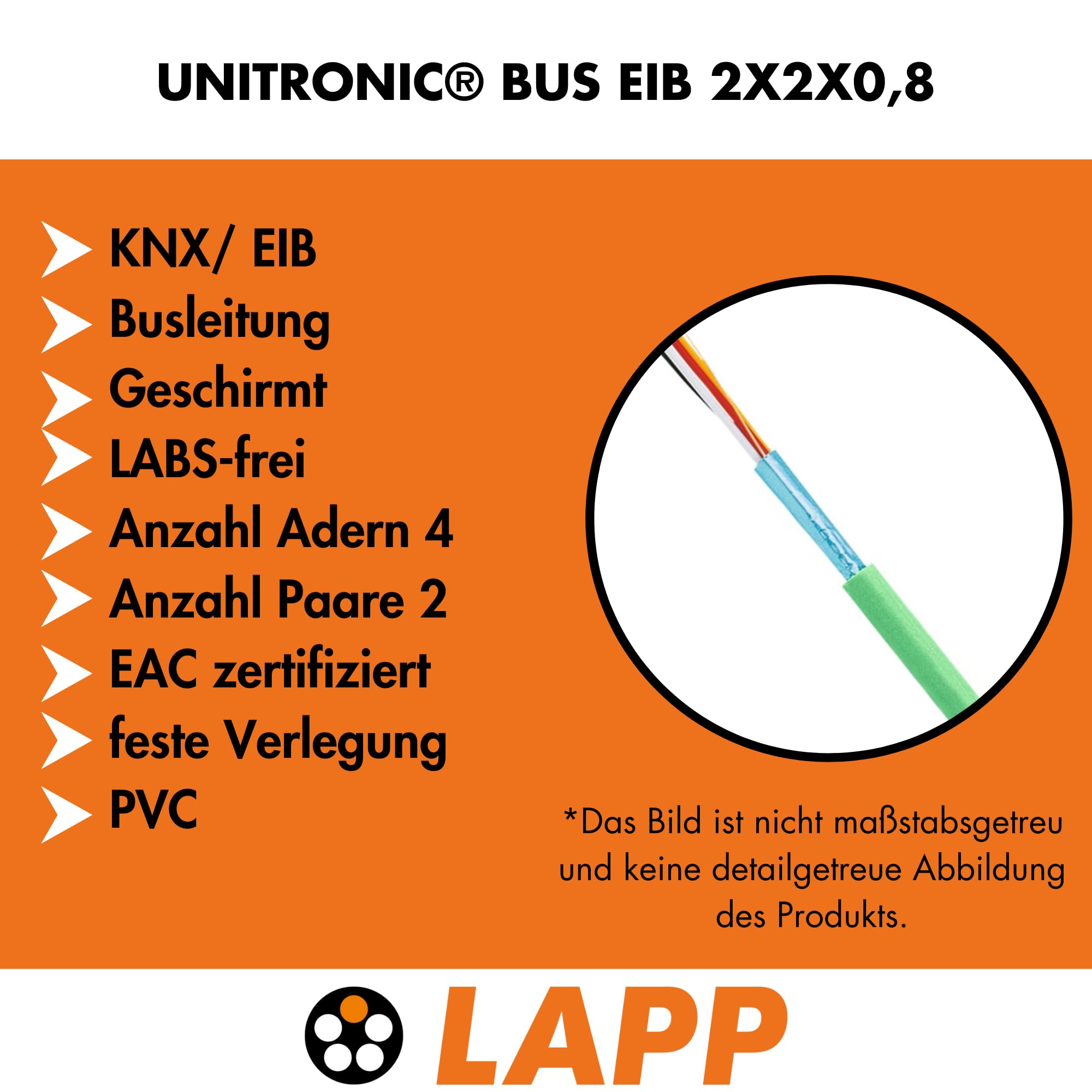 lapp-unitronic-bus-eib-knx-busleitung-2x2x0-8-mm-10-m-gr-n image 2