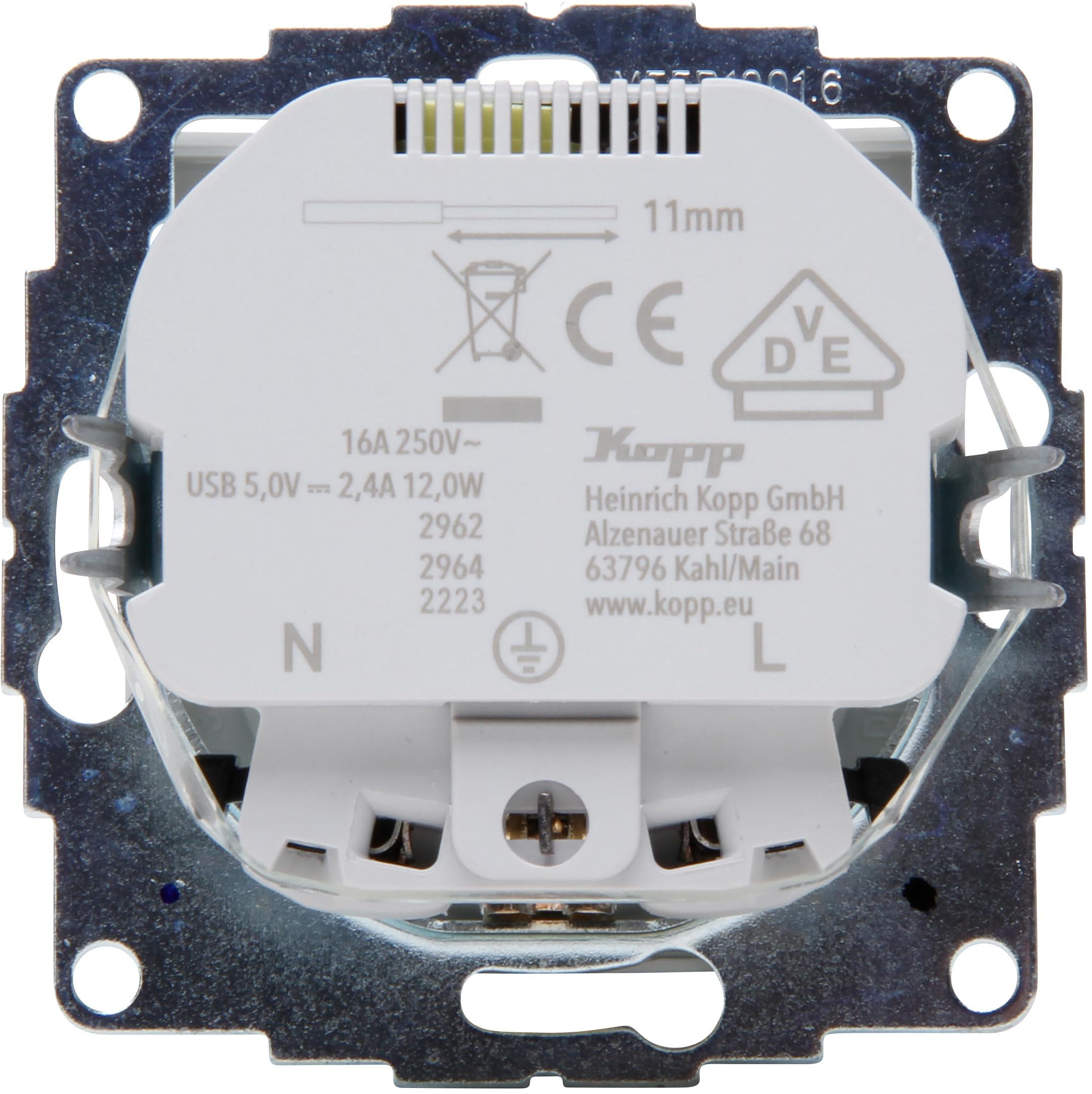 kopp-athenis-schutzkontakt-steckdose-1-fach-mit-2x-usb-grau image 4