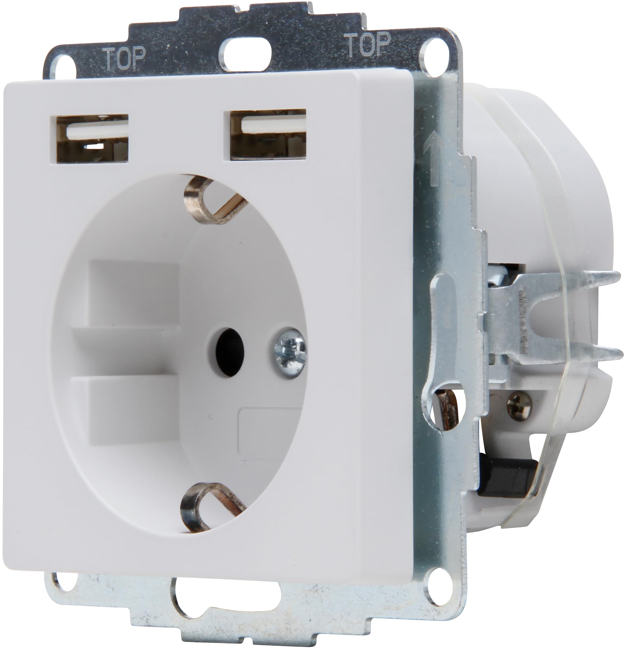 kopp-athenis-schutzkontakt-steckdose-1-fach-mit-2x-usb-grau image 2