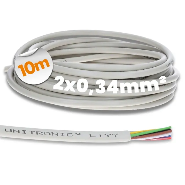 lapp-unitronic-liyy-datenleitung-2x0-34-mm-10m-pvc-steuerkabel-grau image 1