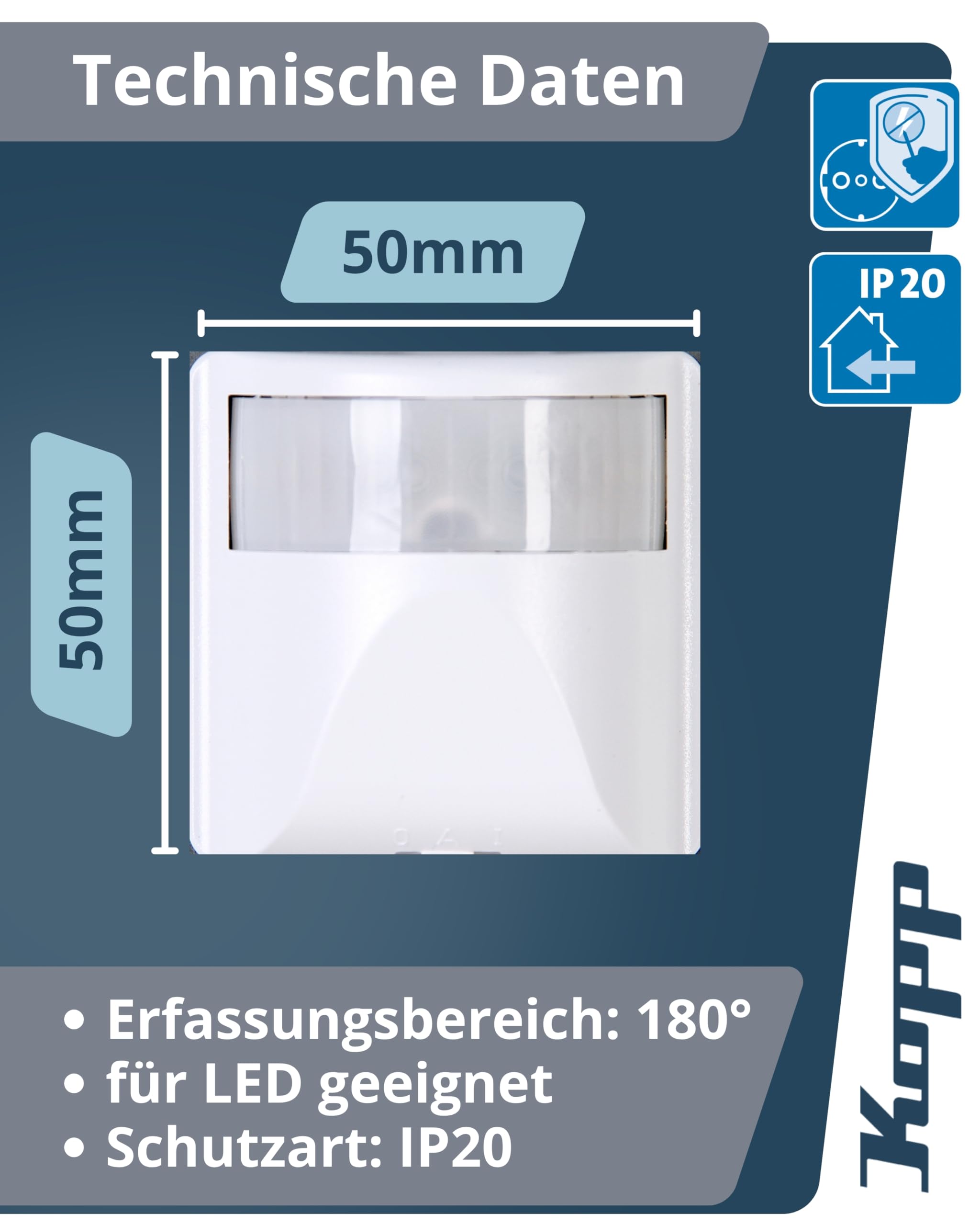 kopp-infracontrol-r-180-up-bewegungsmelder-arktiswei-1000w image 2