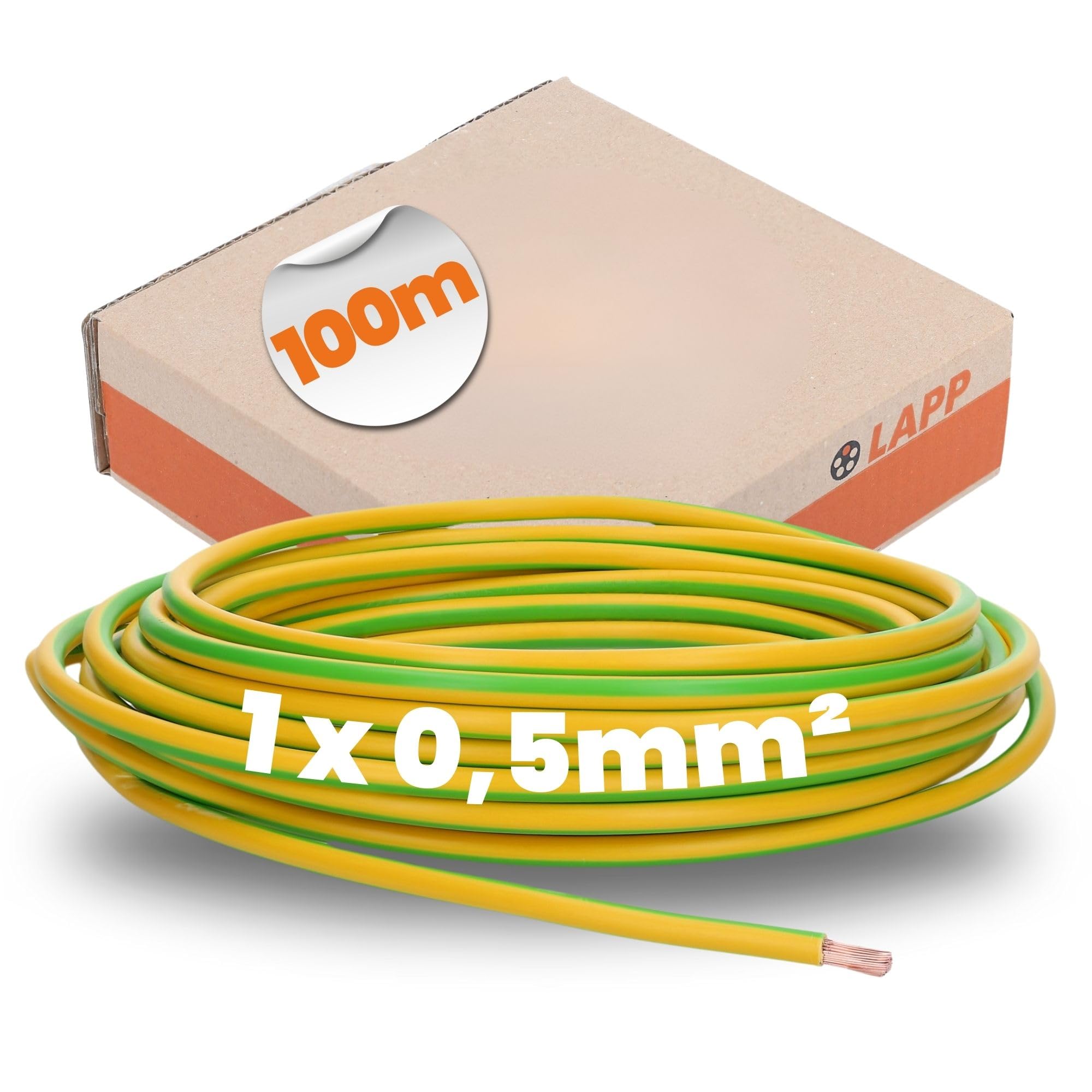 lapp-lflex-100-m-pvc-einzelader-h05v-k-0-5-mm-gr-n-gelb-har-leitung image 1