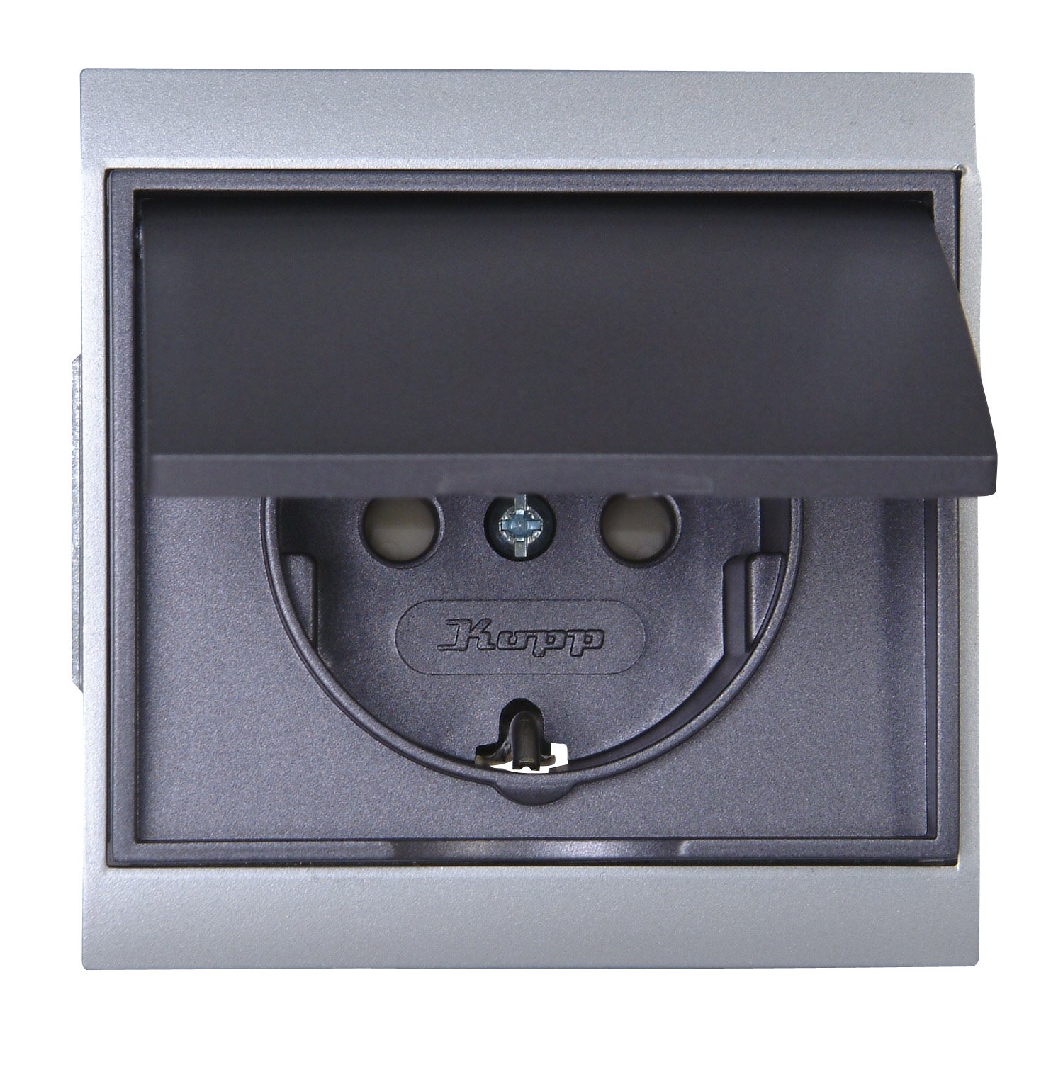 kopp-malta-schutzkontakt-steckdose-silber-anthrazit image 7