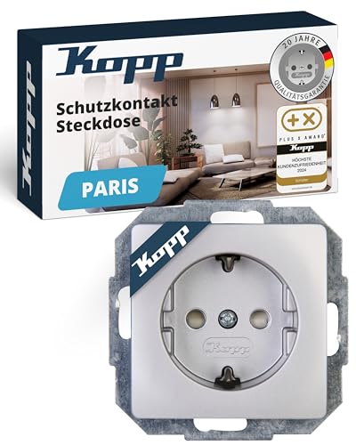 kopp-paris-schutzkontaktsteckdose-1-fach-silber-unterputz image 8