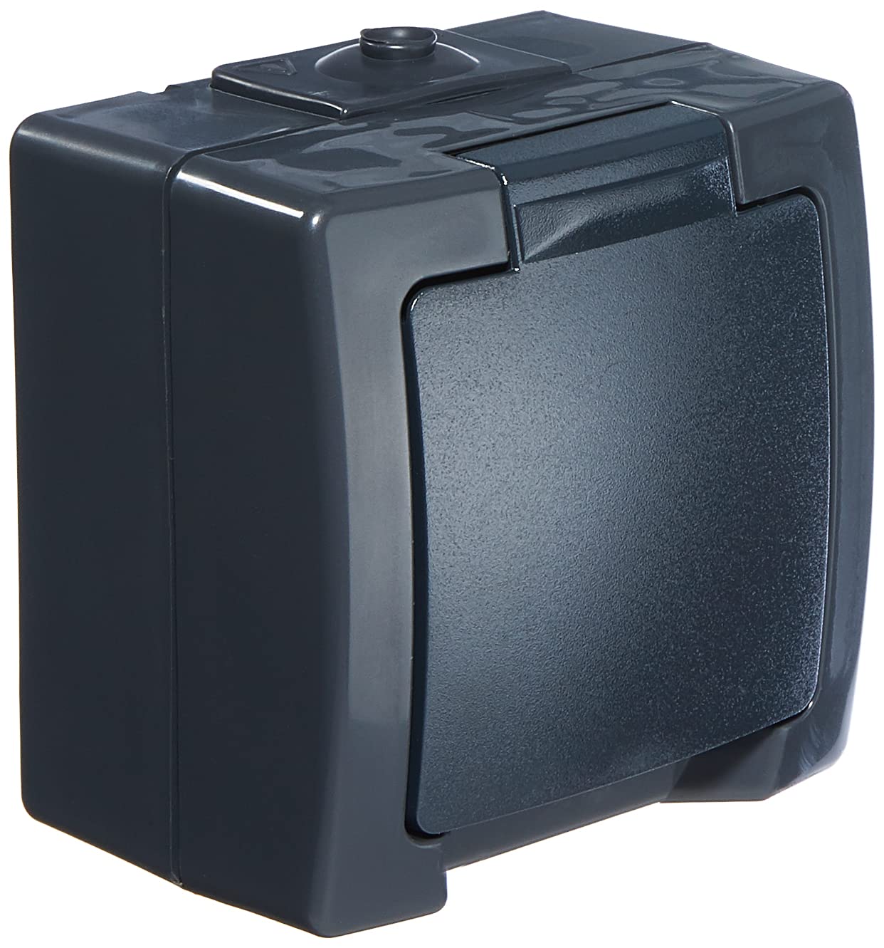 kopp-nautic-schutzkontakt-steckdose-1-fach-aufputz-ip44-anthrazit-mit-klappdecke image 4