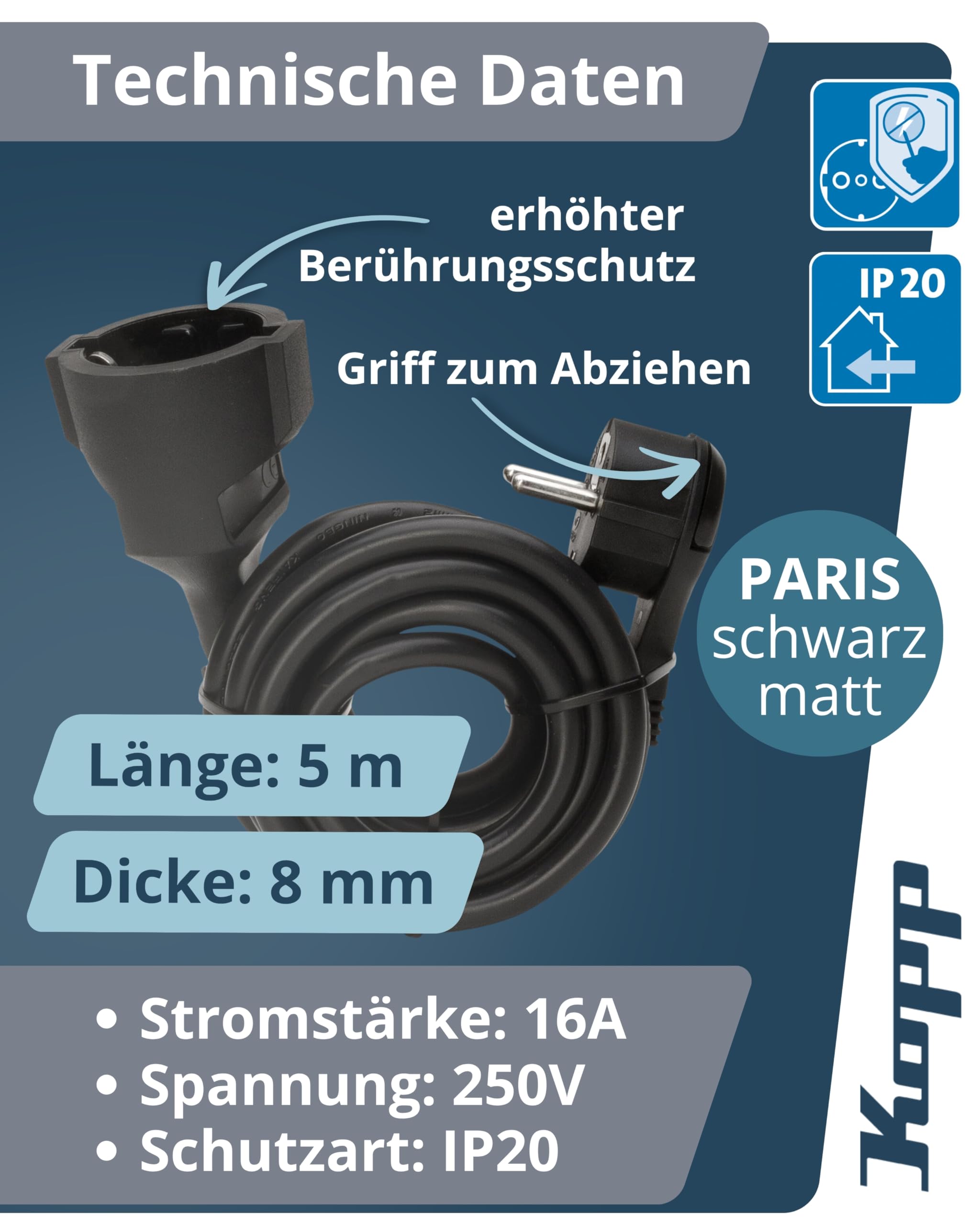 kopp-verl-ngerungskabel-5-m-schwarz-flachstecker image 2