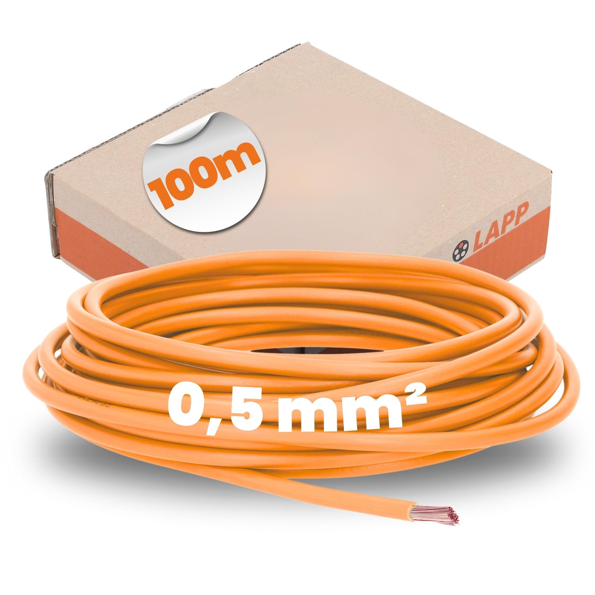 lapp-h05v-k-aderleitung-1x0-5-mm-orange-100m-flexibel-pvc image 1