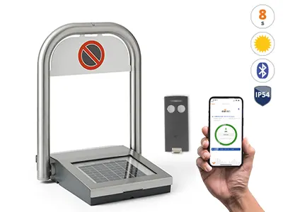 avs-alarmsysteme-cardin-parkplatzsperre-mit-solarmodul-bluetooth image 1