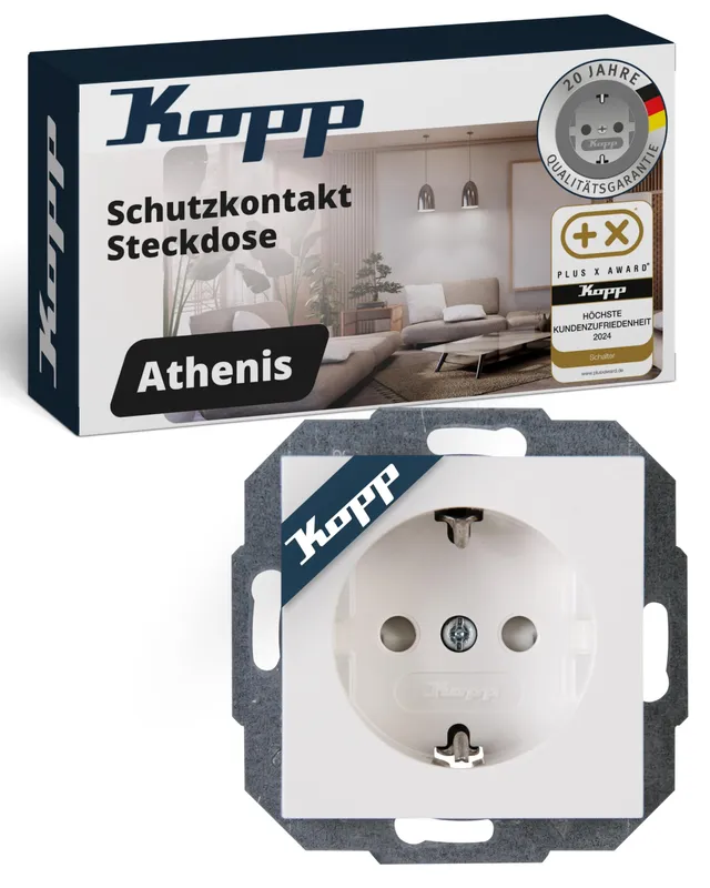 kopp-athenis-schutzkontaktsteckdose-1-fach-unterputz-16a-rein-wei image 1