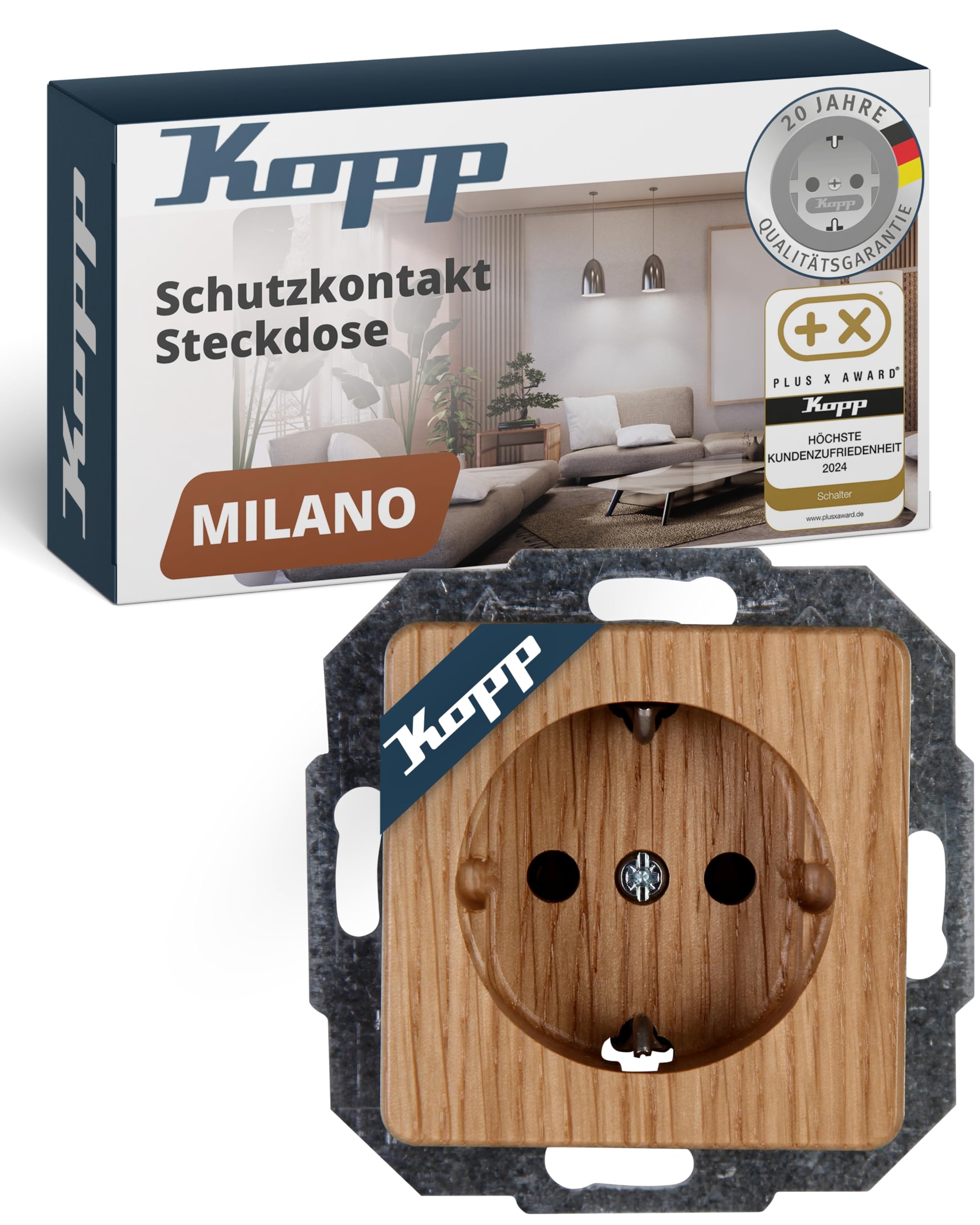 kopp-milano-schutzkontakt-steckdose-unterputz-1-fach-buchen-echtholz-16a image 8