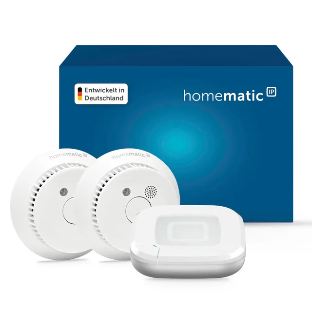 homematic-ip-starter-set-access-point-2-2x-rauchwarnmelder-hmip-swsd-2 image 1
