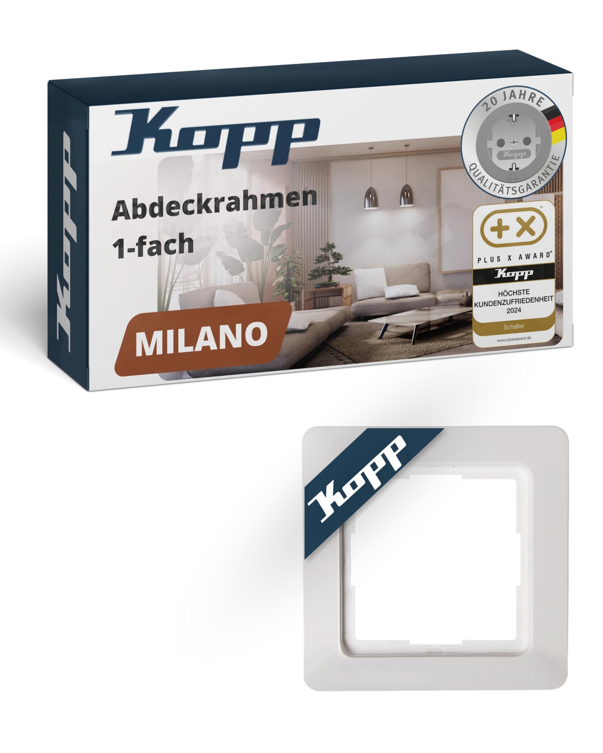 kopp-milano-abdeckrahmen-1-fach-stahl image 6