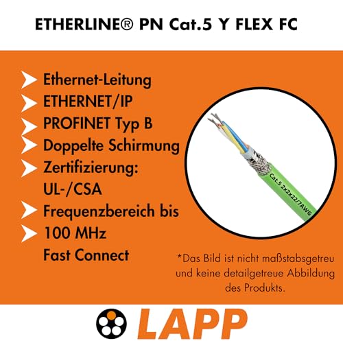 lapp-etherline-pn-cat-5e-y-flex-fc-lan-kabel-2x2x22-awg-typ-b-10m image 6