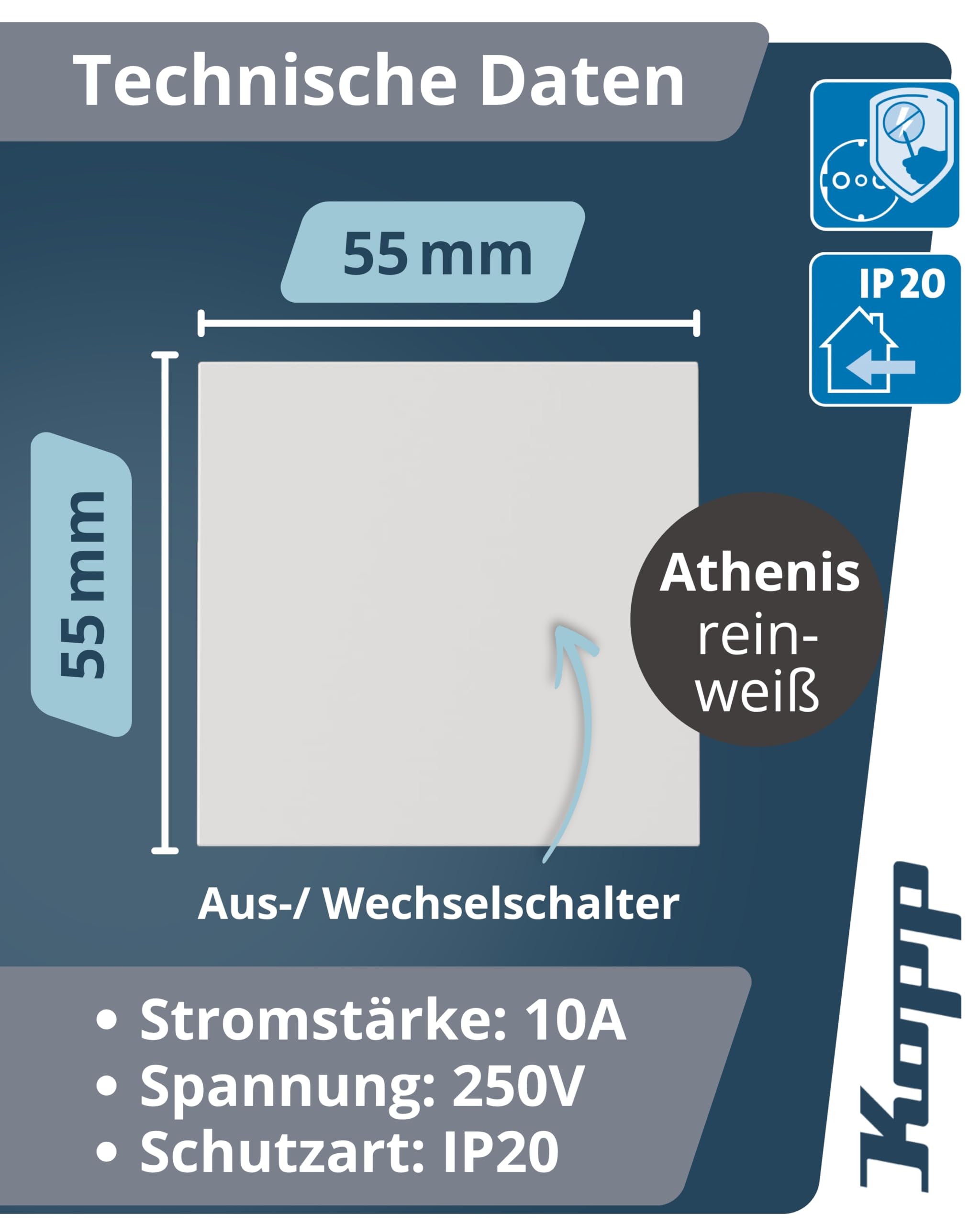 kopp-athenis-universalschalter-rein-wei-10ax-ohne-rahmen image 2