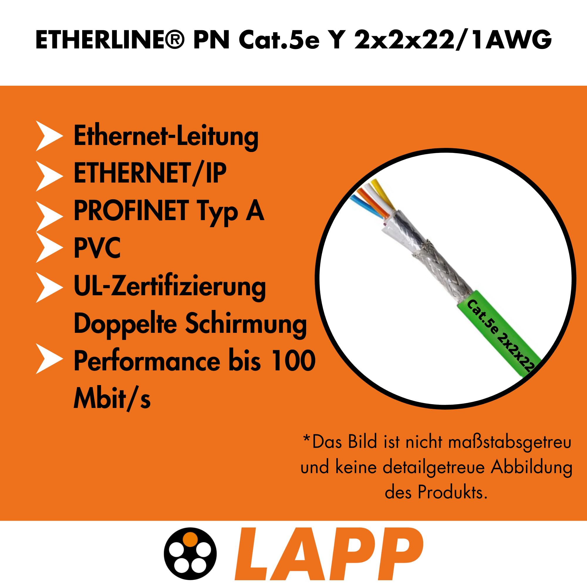 lapp-etherline-pn-cat-5e-y-profinet-verlegekabel-2x2x22-awg-10m image 2
