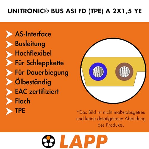 lapp-unitronic-bus-asi-fd-tpe-a-busleitung-2x1-5-mm-gelb-10m-schleppketten-flach image 5