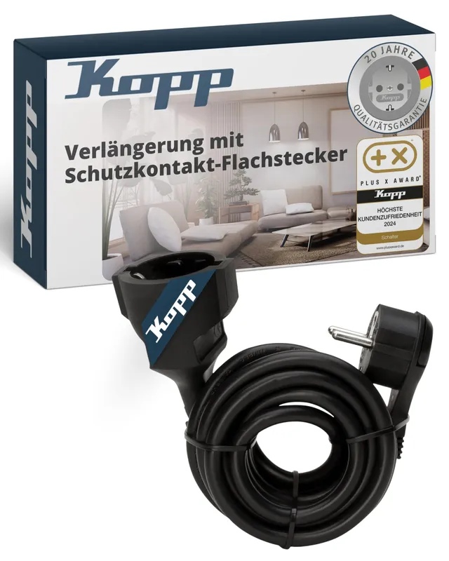 kopp-verl-ngerungskabel-5-m-schwarz-flachstecker image 1