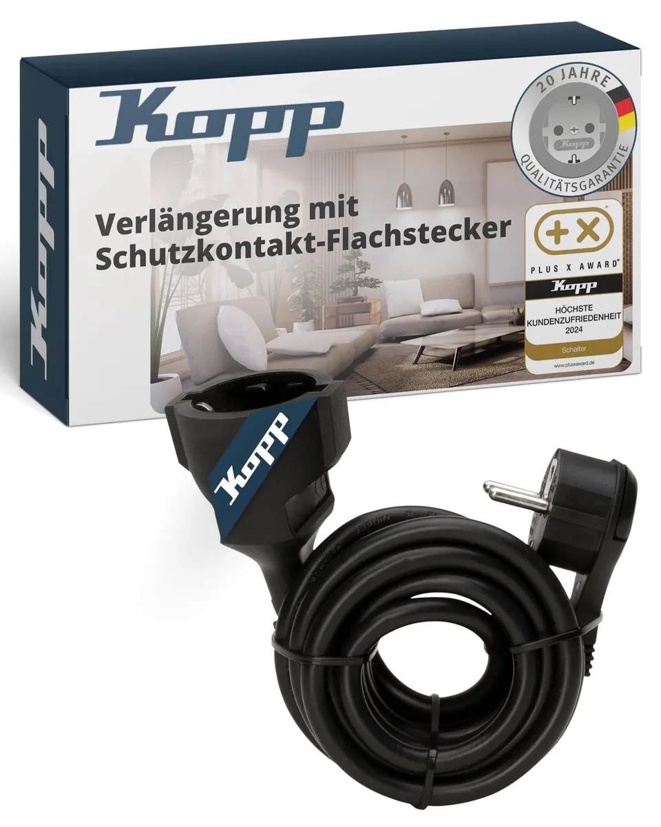 kopp-verl-ngerungskabel-5-m-schwarz-flachstecker image 1