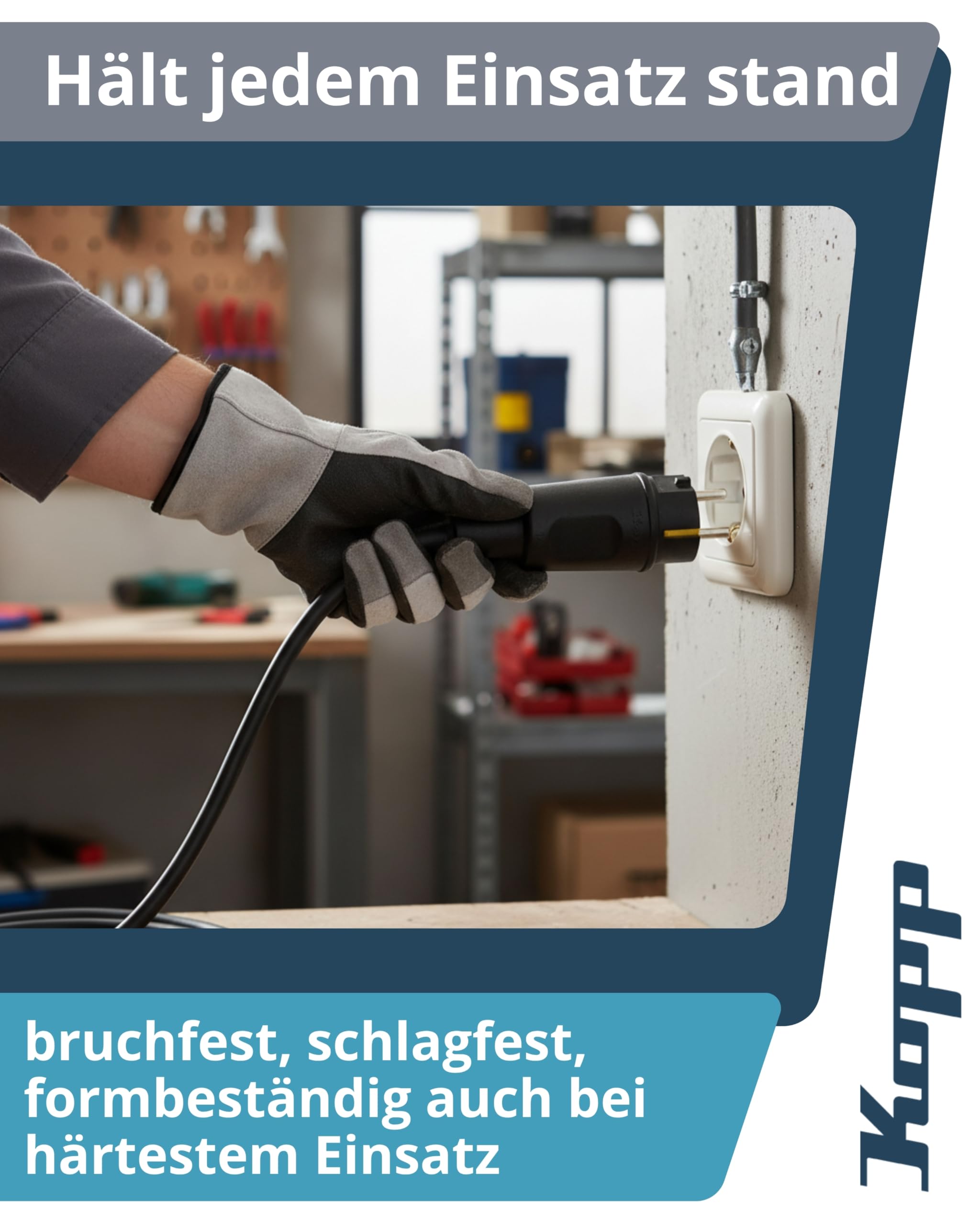 kopp-schutzkontakt-vollgummistecker-schwarz-ip44-16a-250v image 5