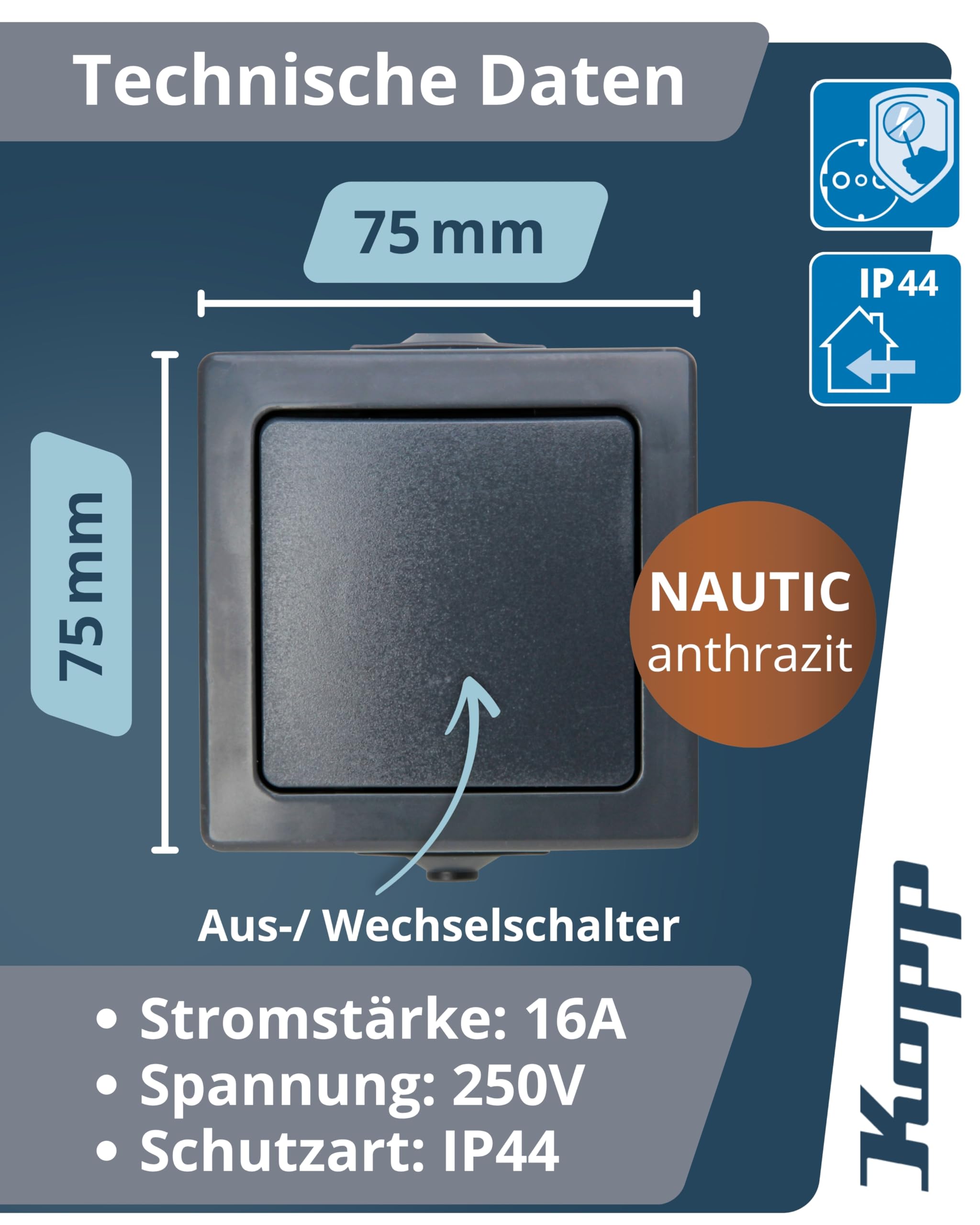 kopp-nautic-universalschalter-1-fach-anthrazit-ip44 image 2