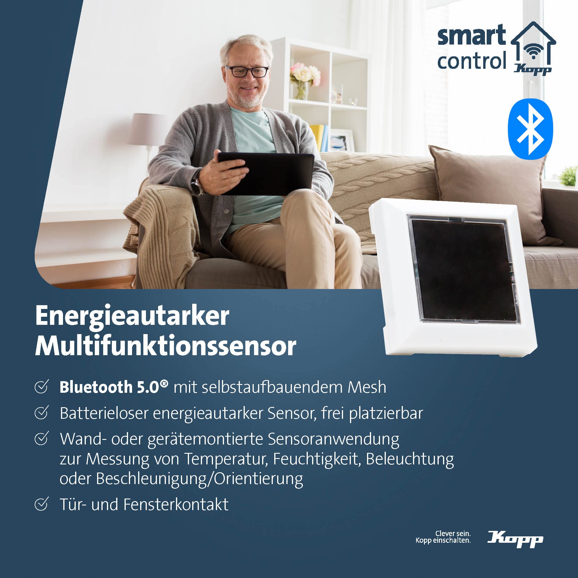 kopp-smart-control-multifunktionssensor-bluetooth-mesh-energieautark-833802011 image 2