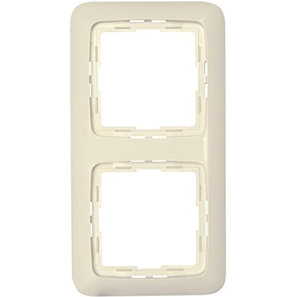 kopp-rivo-abdeckrahmen-2-fach-creme-wei-gl-nzend image 1