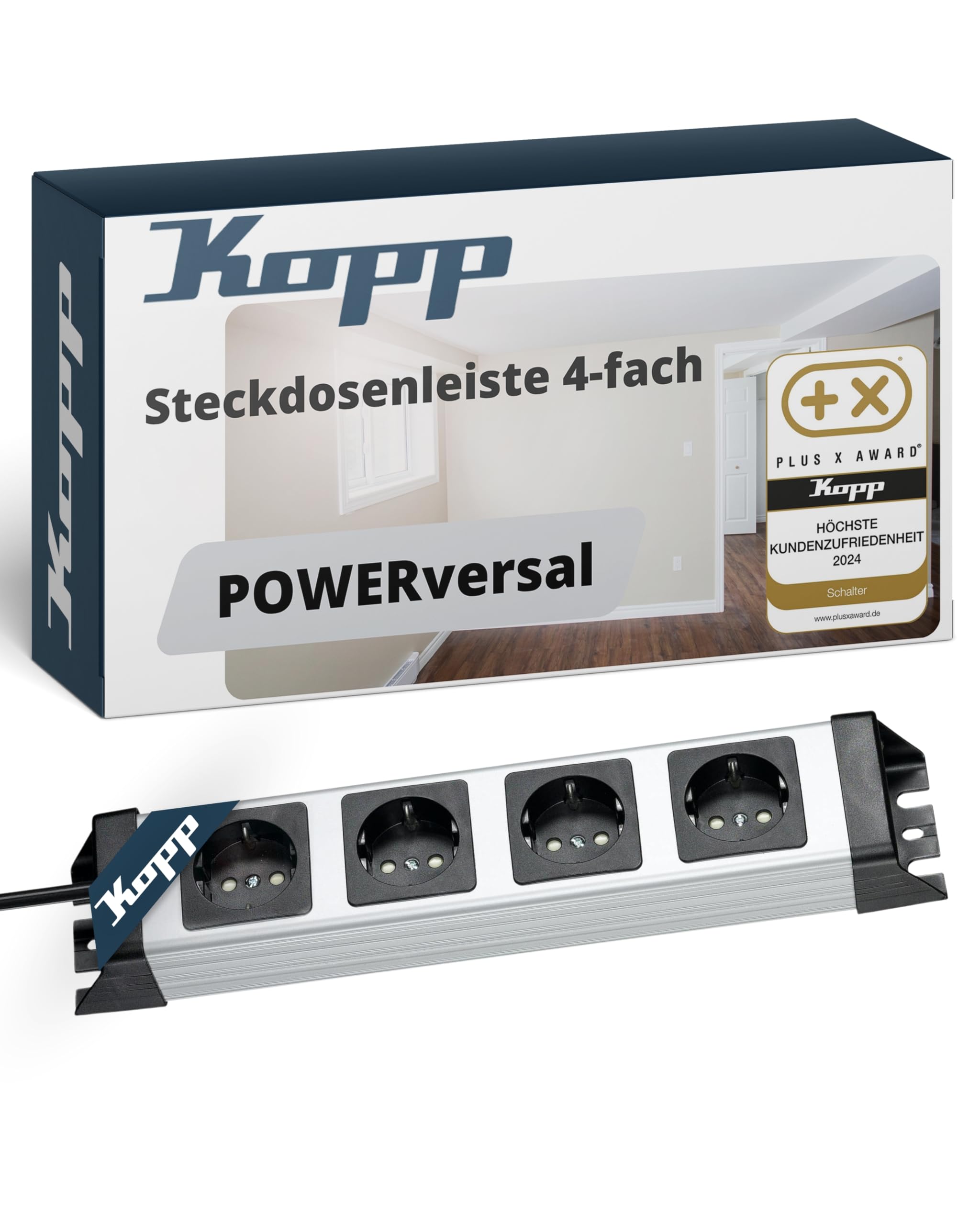kopp-powerversal-steckdosenleiste-3-fach-1-4m-16a-mit-schalter-silber-schwarz image 3