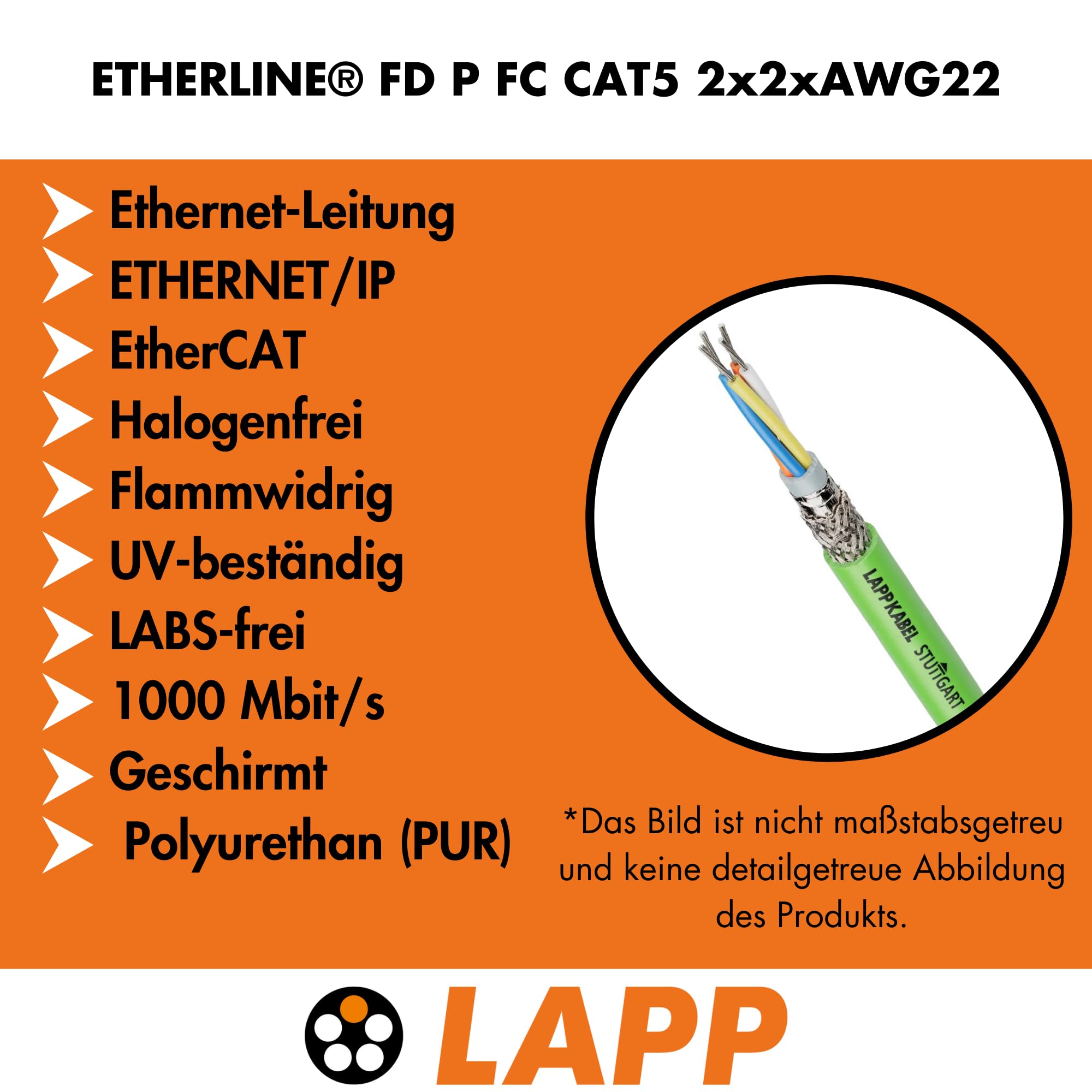 lapp-etherline-fd-p-fc-cat-5-2x2x22-awg-profinet-schleppkettenleitung-10m image 2