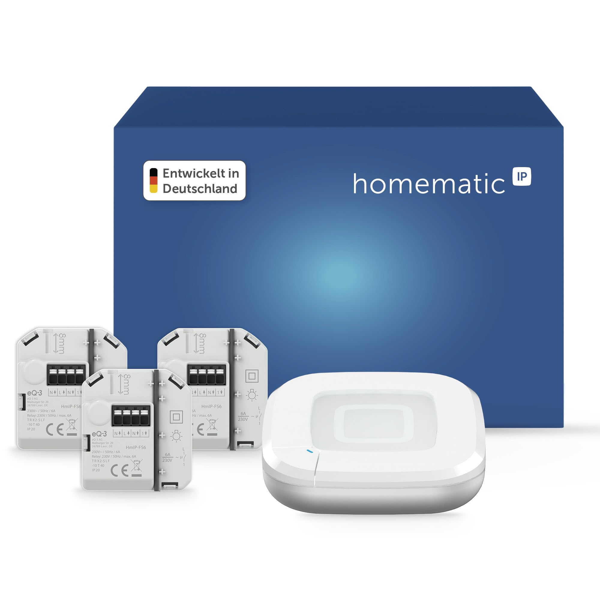 homematic-ip-access-point-2-3x-schaltaktor-6a-unterputz-starter-set image 1