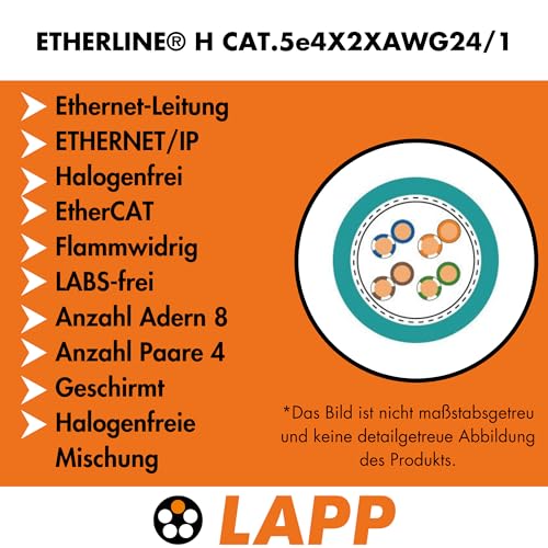 lapp-etherline-h-cat-5e-4x2x24-awg-ethernet-verlegekabel-10m-halogenfrei image 7