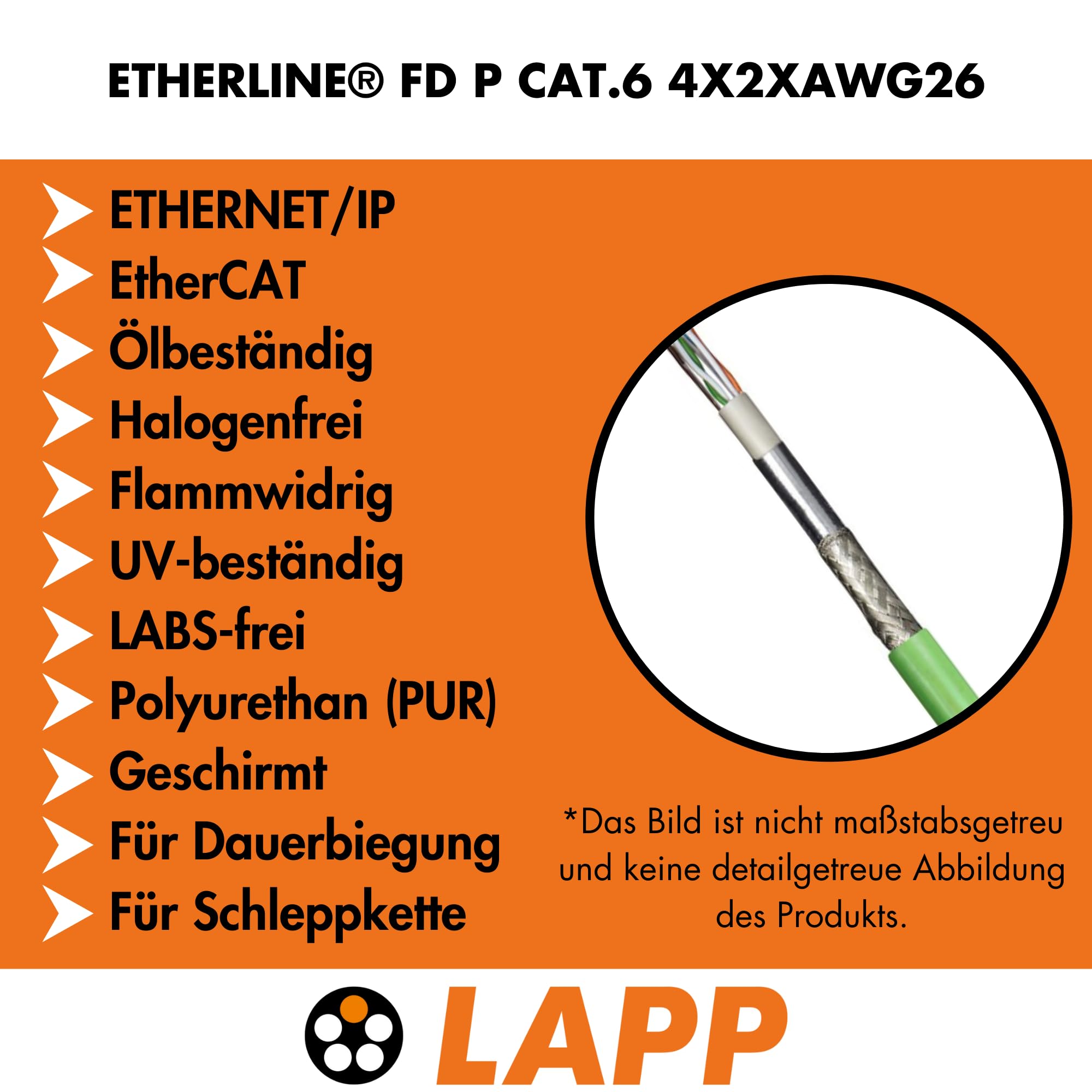 lapp-etherline-fd-p-cat-6-4x2x26-awg-schleppkettenleitung-10-m image 2